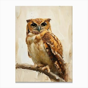 Burmese Fish Owl Painting 1 Canvas Print