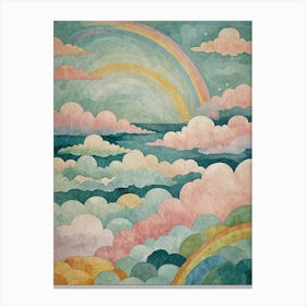 Rainbow Clouds Canvas Print