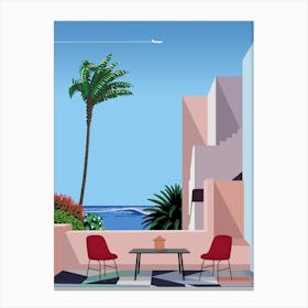 Cancun, Mexico — City Pop art, retrowave/vaporwave poster, 80s, aesthetic poster Canvas Print