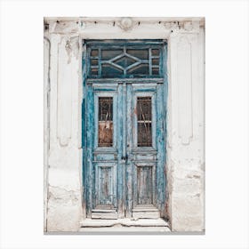 Blue Door, Naxos Canvas Print