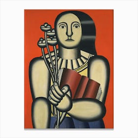 Fernand Léger Woman With A Book (1923) Canvas Print