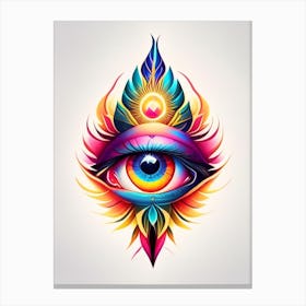 Transcendence, Symbol, Third Eye Tattoo 3 Canvas Print