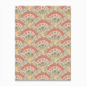 Cowgirl Rainbow Pattern Canvas Print