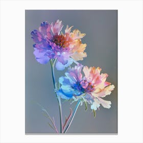 Iridescent Flower Scabiosa 1 Canvas Print