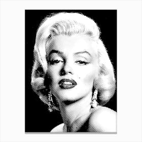 Marilyn Monroe Black White Line Art Leinwandbild