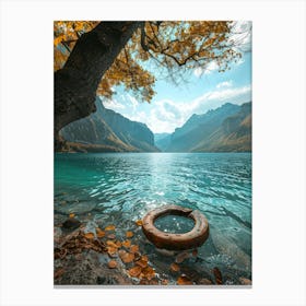 Autumn Lake In The Mountains Canvas Print