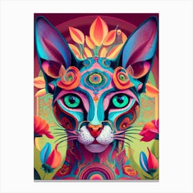 Psychedelic Cat 2 Canvas Print