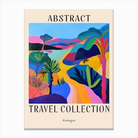 Abstract Travel Collection Poster Nicaragua 1 Canvas Print