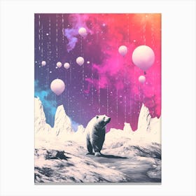 Polar Bear In Space Canvas Print