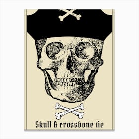 Bow tie Skull Canvas Print