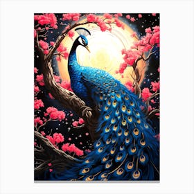 Peacock Painting 1 Canvas Print