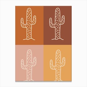 Autumn Cactus Mix Abstract Canvas Print