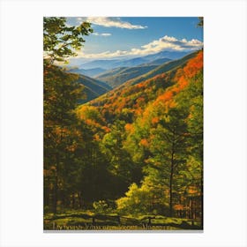 Great Smoky Mountains National Park United States Of America Vintage Poster Canvas Print
