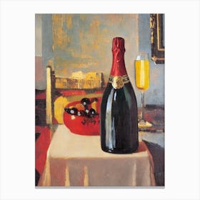 English Sparkling Wine 1 Oil Painting Cocktail Poster Canvas Print