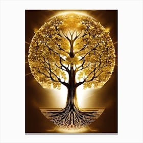 Golden Tree Of Life 1 Canvas Print