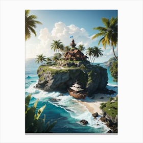 Island In The Sea Canvas Print