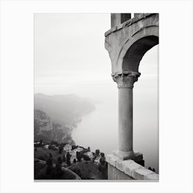 Ravello, Italy, Black And White Photography 3 Canvas Print