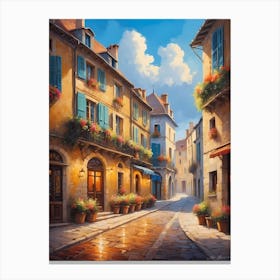 Street In France Canvas Print