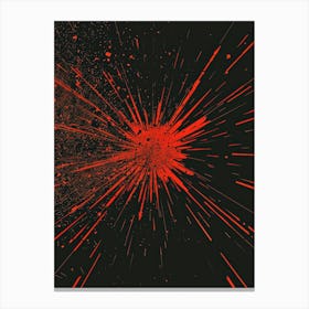 Red Burst 2 Canvas Print