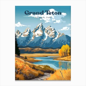 Grand Teton National Park Wyoming Nature Travel Art Canvas Print