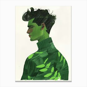 Green Illustration Canvas Print