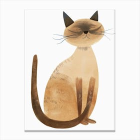 Singapura Cat Clipart Illustration 2 Canvas Print
