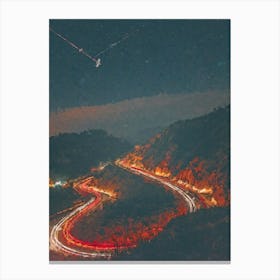 Night Road, Oil Painting Canvas Print