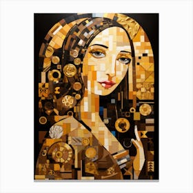 Mosaic Portrait Canvas Print