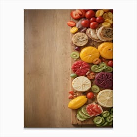 Colorful Fruits And Vegetables Canvas Print