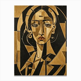 Black & Gold no2 Canvas Print