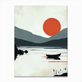 Sunset On The Como Lake Canvas Print