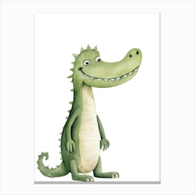 Alligator Cartoon Canvas Print