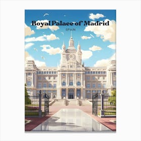 Royal Palace of Madrid Spain Spanish Royal Modern Travel Art Canvas Print