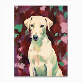 A Whippet Dog Painting, Impressionist 2 Canvas Print