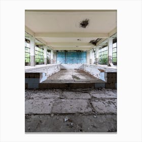Architecture The Pool Empty Canvas Print