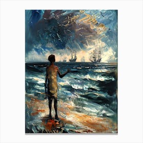 Boy On The Beach Canvas Print