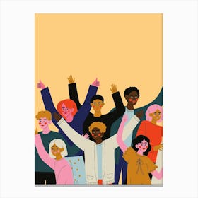 Group Of People Celebrating Canvas Print