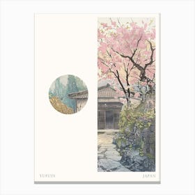 Yufuin Japan 2 Cut Out Travel Poster Canvas Print
