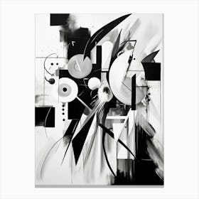 Memory Abstract Black And White 3 Canvas Print