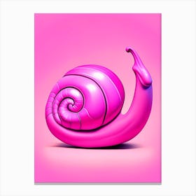 Full Body Snail Pink Pop Art Canvas Print