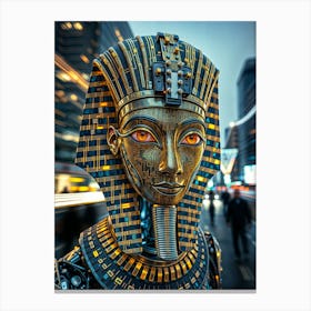 Egyptian Cyborg Statue Canvas Print