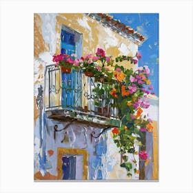 Balcony Painting In Ibiza 2 Canvas Print