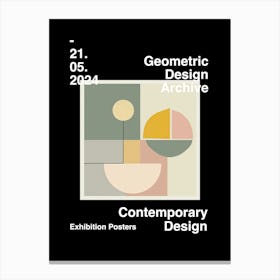 Geometric Design Archive Poster 33 Canvas Print