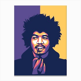 Jimi Hendrix Pop Art Canvas Print