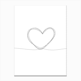 Heart Drawing Canvas Print