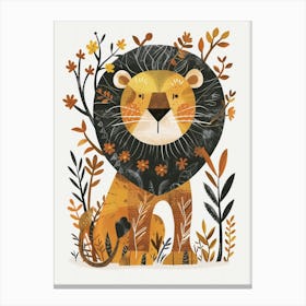 African Lion Lion In Different Seasons Clipart 2 Canvas Print