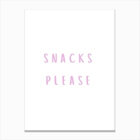 Snacks Please Lilac Canvas Print
