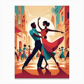 Couple Dancing Canvas Print