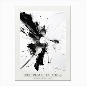 Spectrum Of Emotions Abstract Black And White 5 Poster Canvas Print