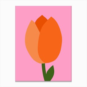 Tulip Pink And Orange Canvas Print